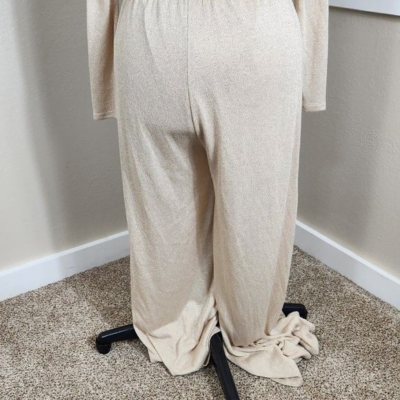 Rachel Pally Wide Leg Swtr Jumpsuit Rachel Pally Sweater Jumpsuit Gold Size L - Picture 7 of 16